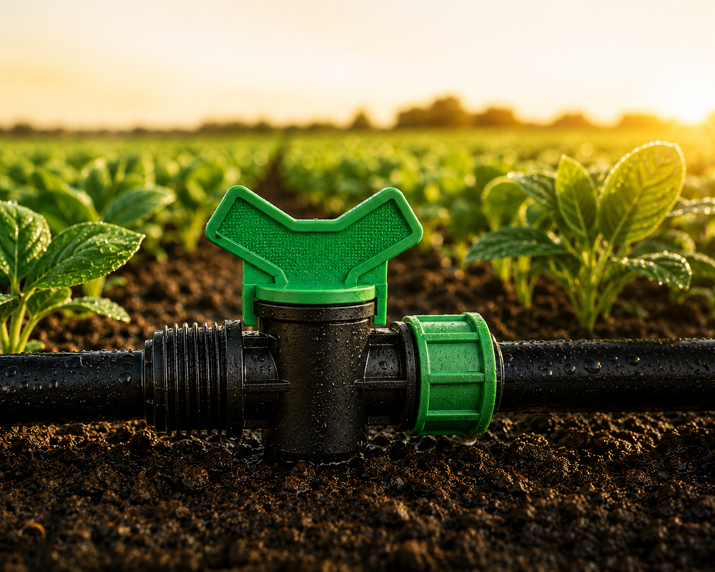 Raccord PEHD départ vannette irrigation goutte à goutte