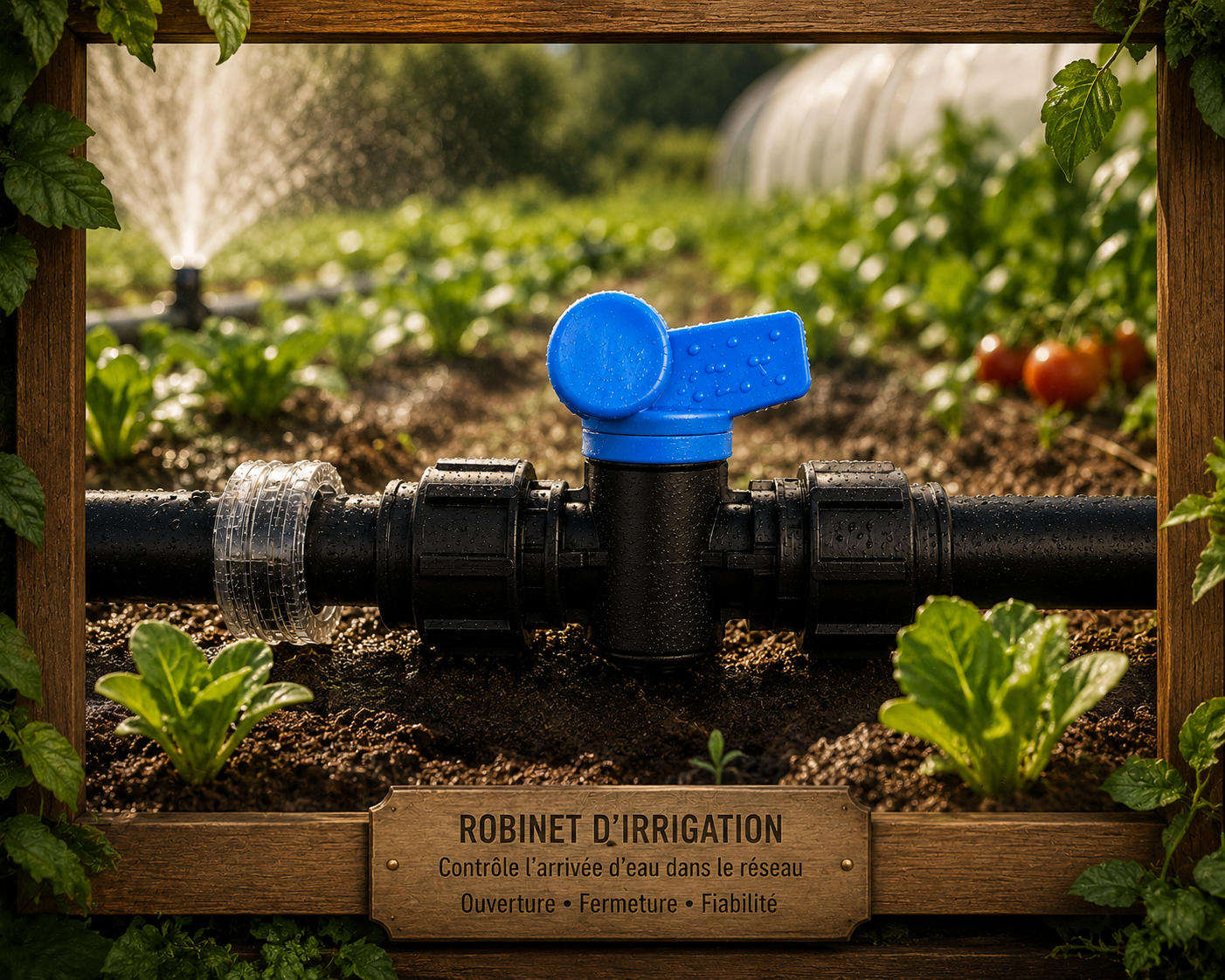 Départ vannette à bague avec joint irrigation