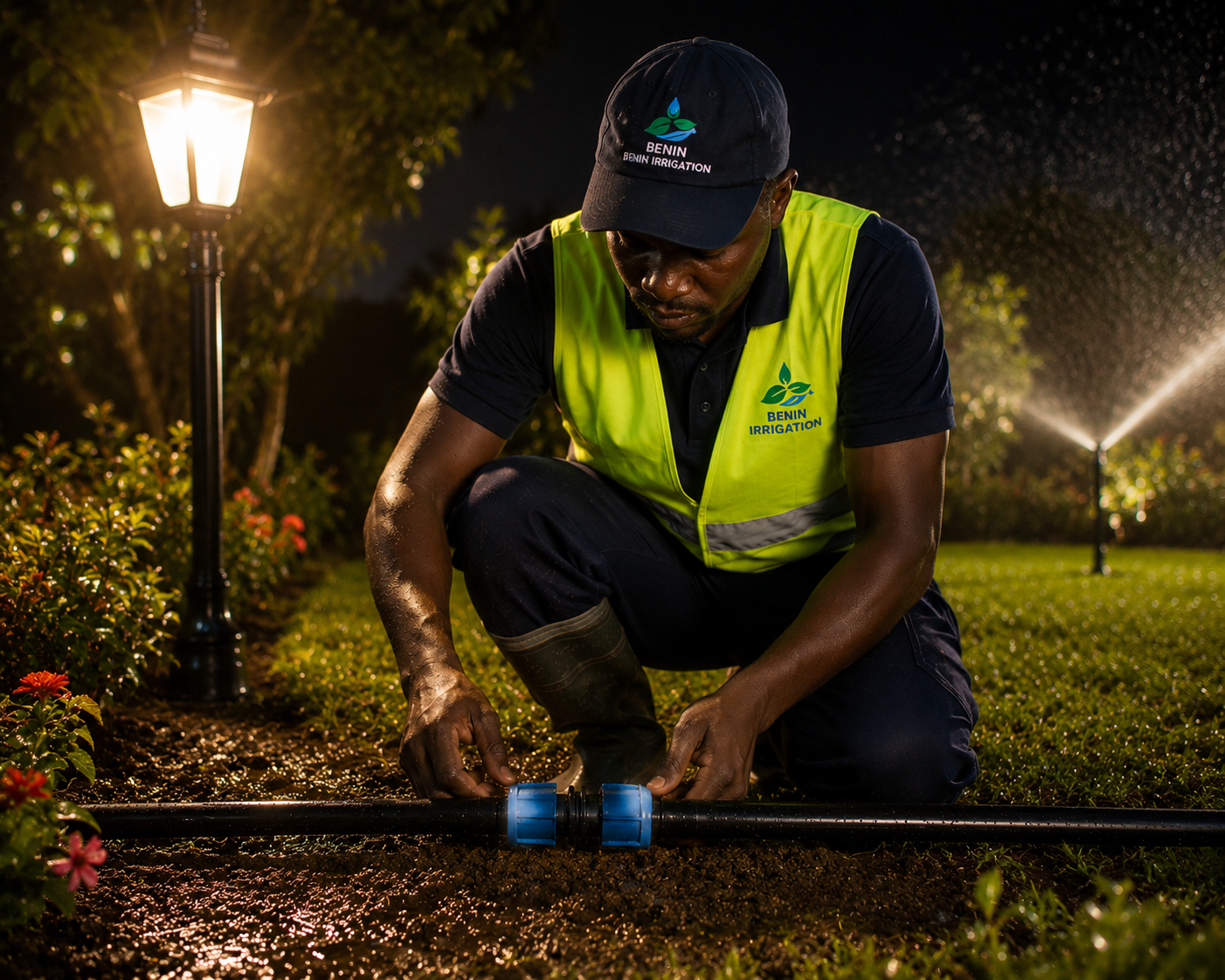 Raccord droit irrigation agricole