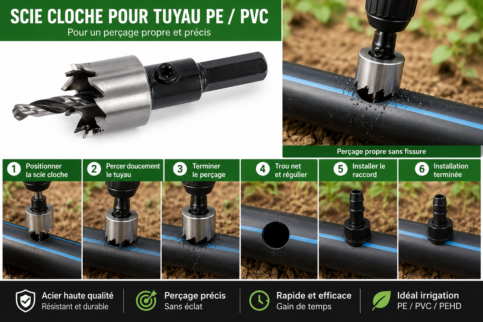 Scie cloche produit clair